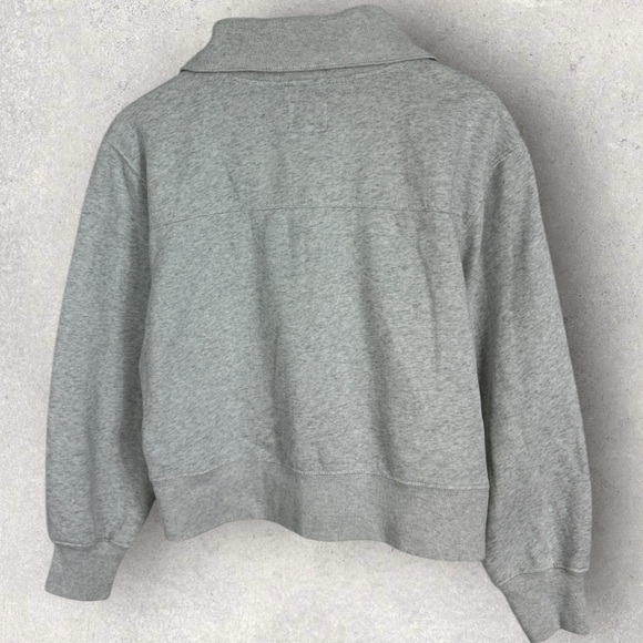 Abercrombie Soft Collection Drama Wedgey Henley Cropped 90s Sweatshirt Sz Medium - Picture 3 of 15